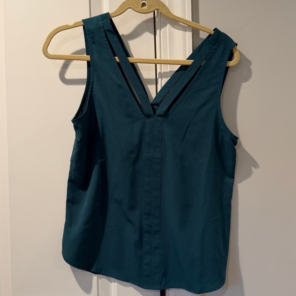 Teal dressy sleeveless top